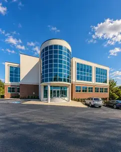 Modern office building used to illustrate Werkstatt360 virtual offices in Nashville